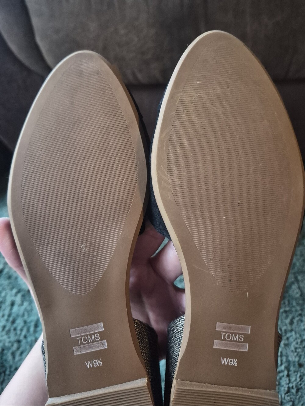 Toms Jutti D'Orsay Flats Gray Black Size 9.5 - Picture 13 of 13